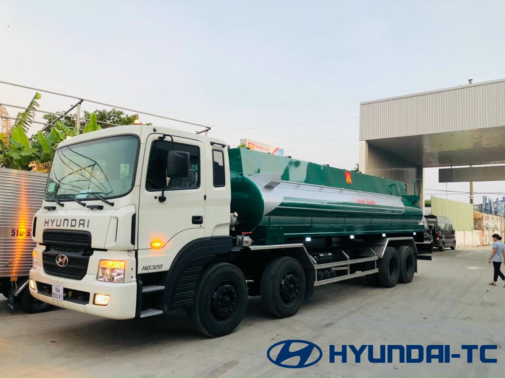 Xe bồn Xitec chở xăng dầu 22 khối Hyundai HD320